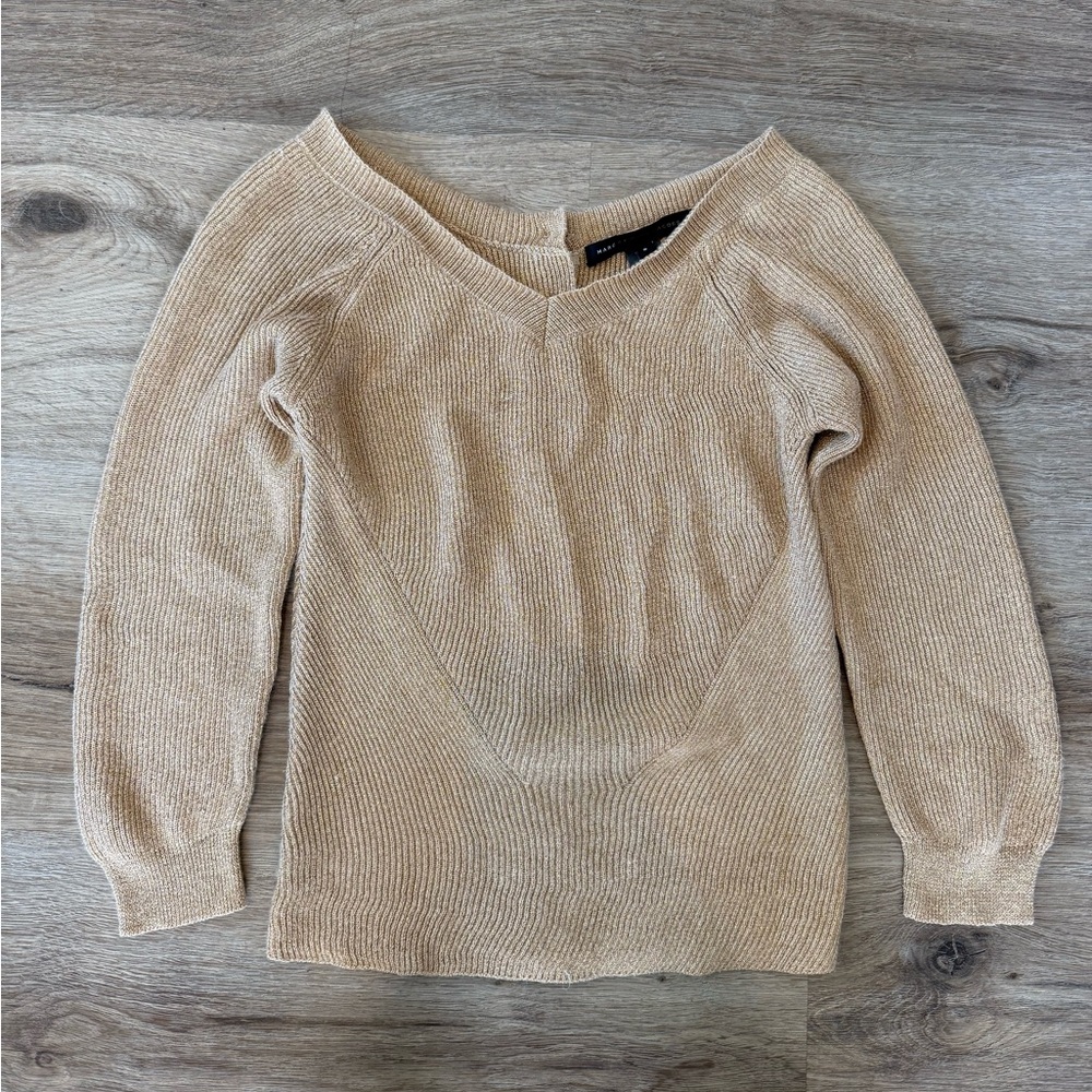 Marc by Marc Jacobs Gold Metallic Shimmer Sweater